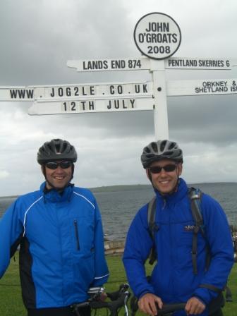 Graham and Jeremy at the start of the ride